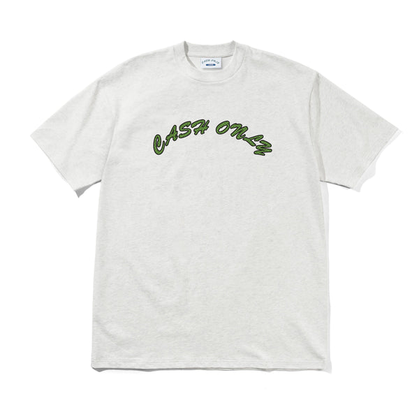 Cash Only Grid Logo Tee, Ash