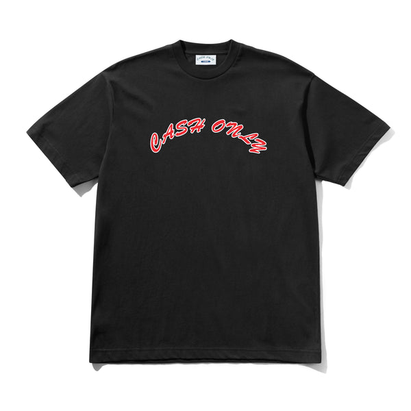 Cash Only Grid Logo Tee, Black
