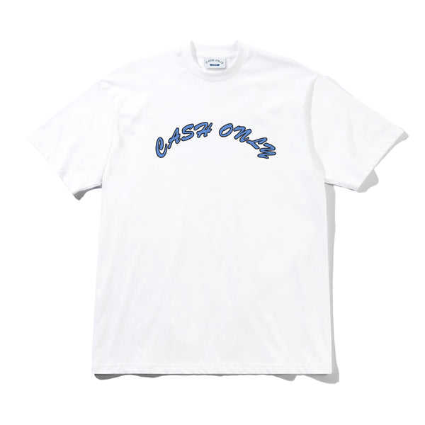 Cash Only Grid Logo Tee, White