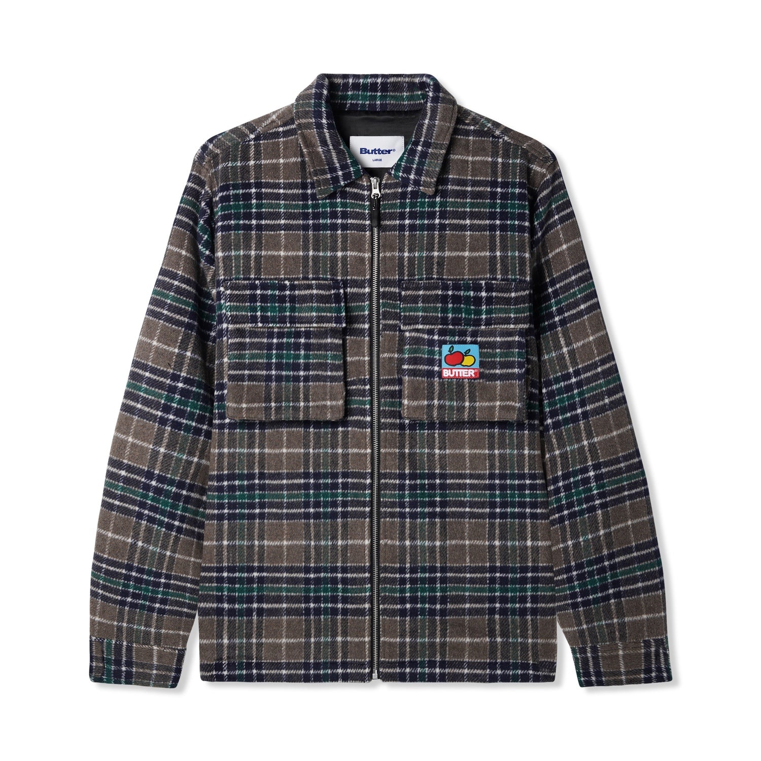 Grove Plaid Overshirt, Grey / Navy / Forest