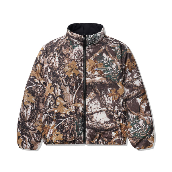 Cash Only Grove Reversible Puffer Jacket, Black / Camo