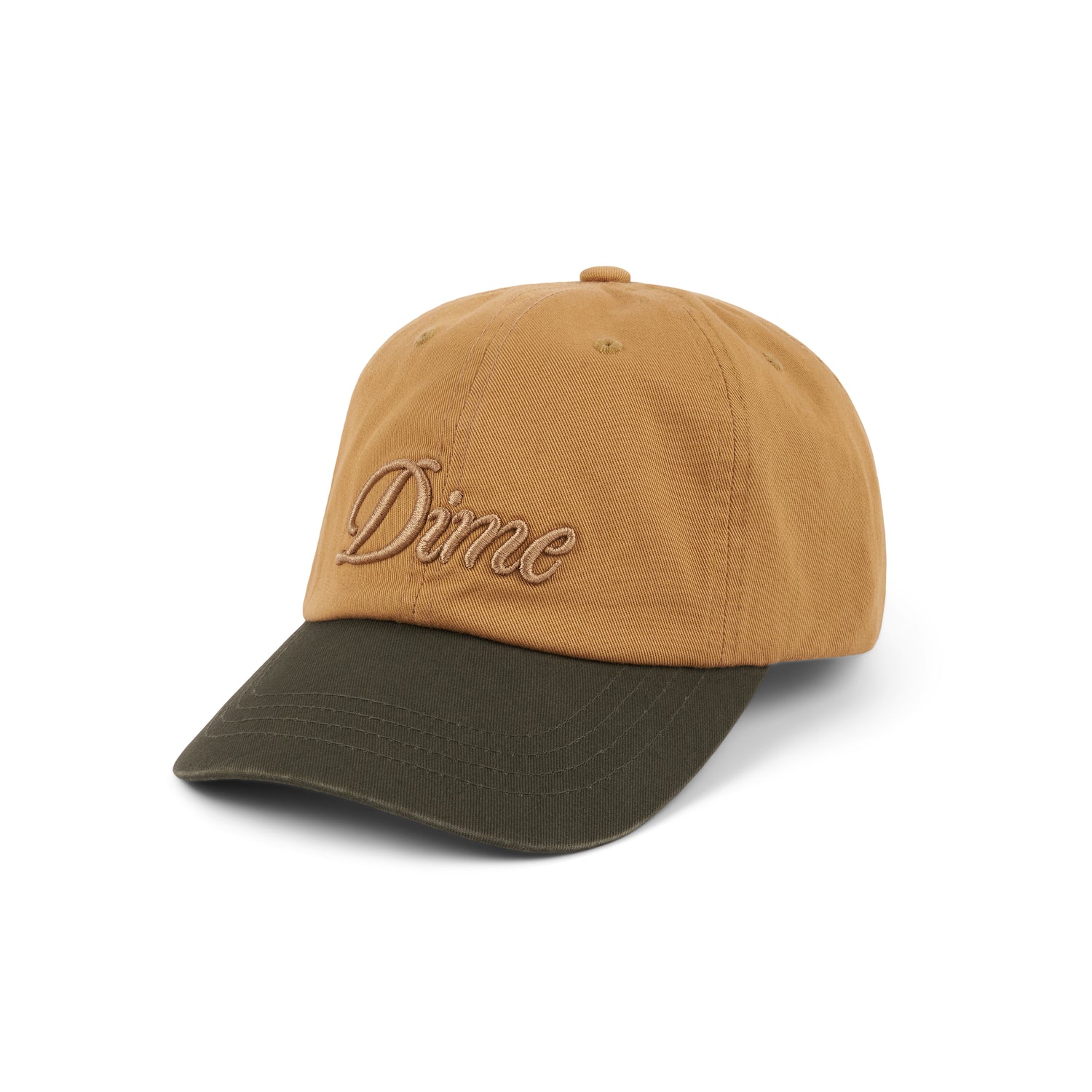 Cursive Low Pro Cap, Wheat / Green