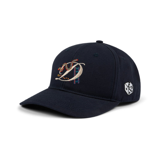 D Snake Full Fit Hat, Midnight Blue