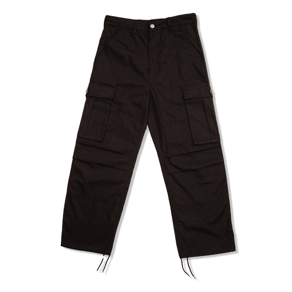 Hoddle Pleated Rip Stop Cargo Pants, Black