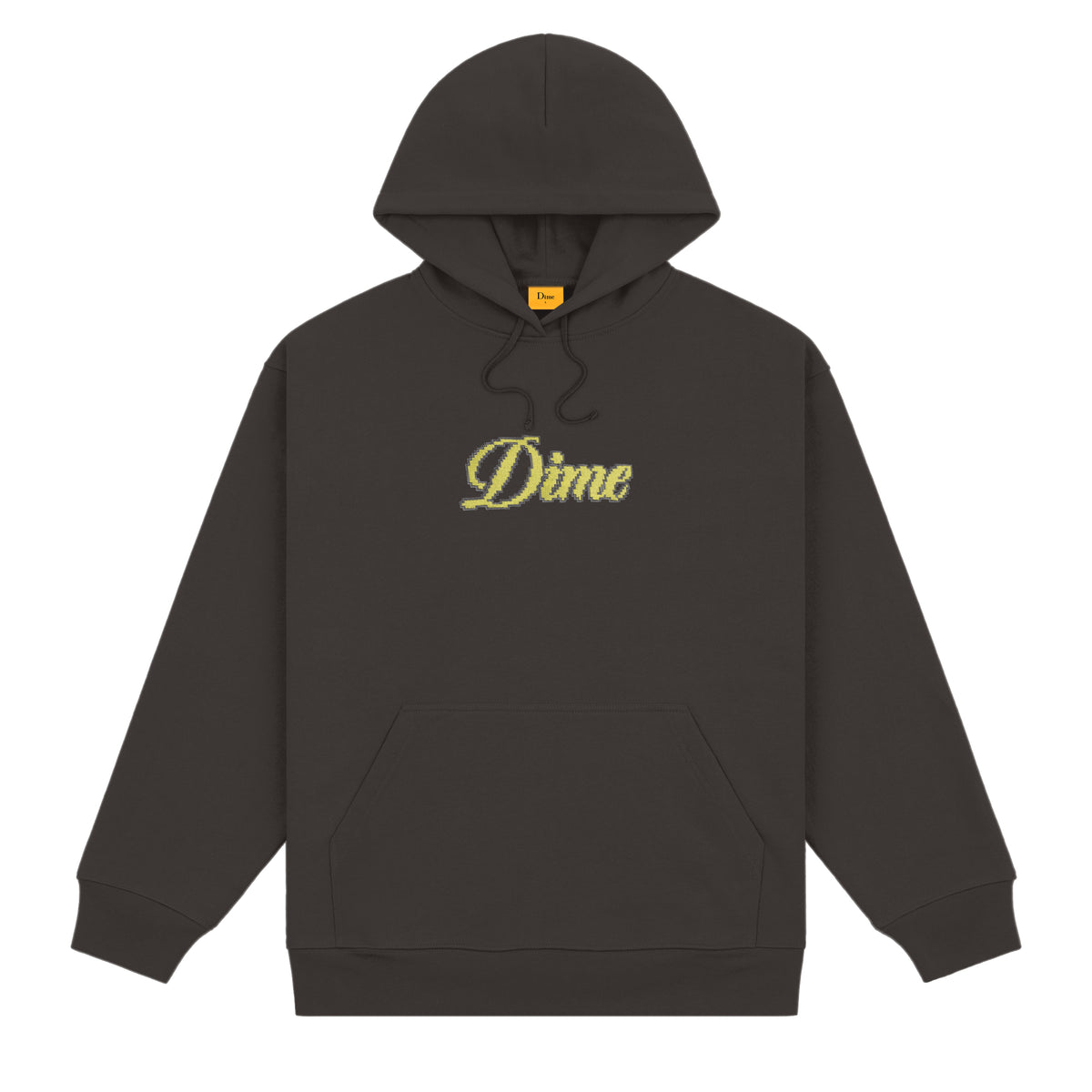 Pixel Cursive Pullover Hood, Vintage Black