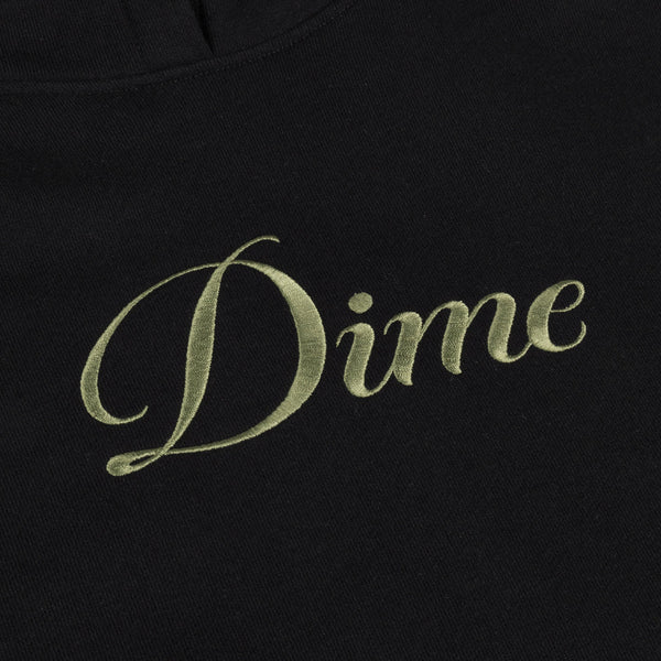 Dime Cursive Pullover Hood, Black