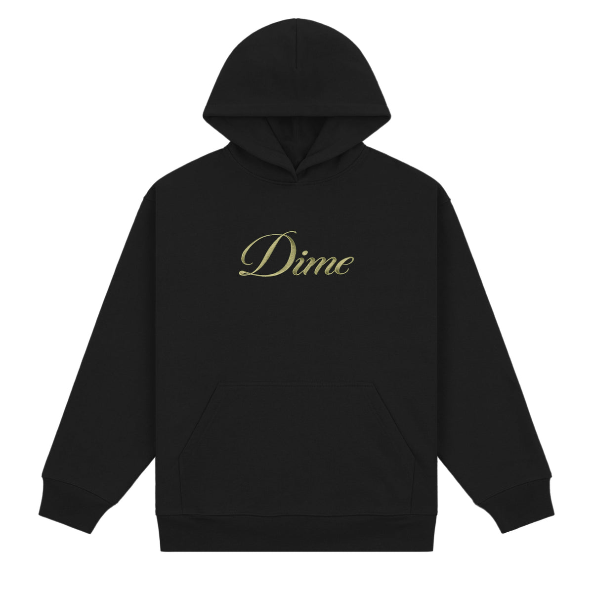 Cursive Pullover Hood, Black