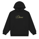 Cursive Pullover Hood, Black