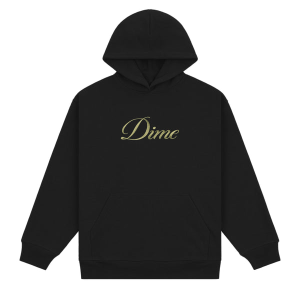 Dime Cursive Pullover Hood, Black