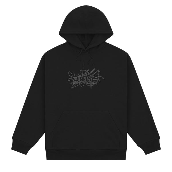 Dime Glyph Pullover Hood, Black