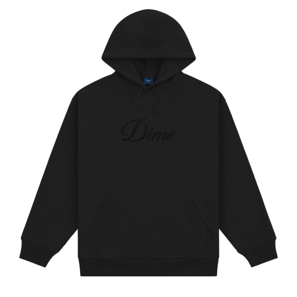 Dime Cursive Logo Pullover Hood, Black