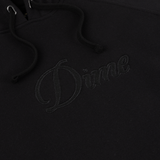 Cursive Pullover Hood, Black / Black