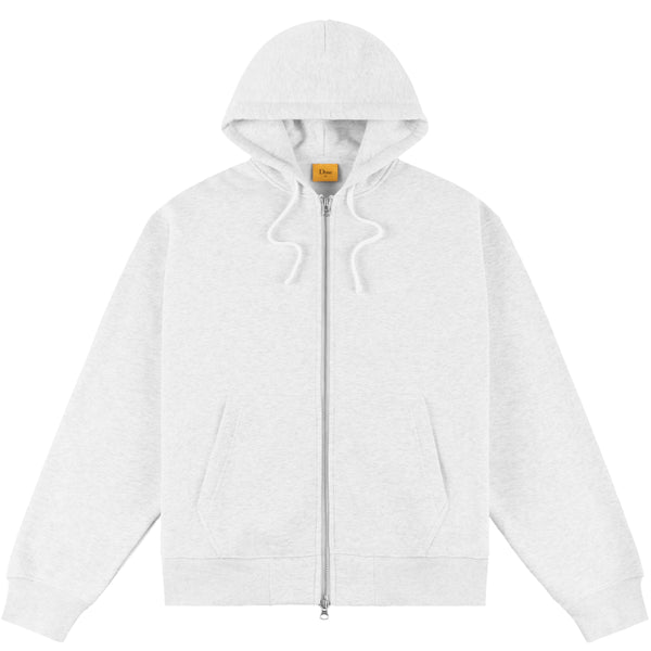 Dime Cursive Small Logo Zip Hood, Ash