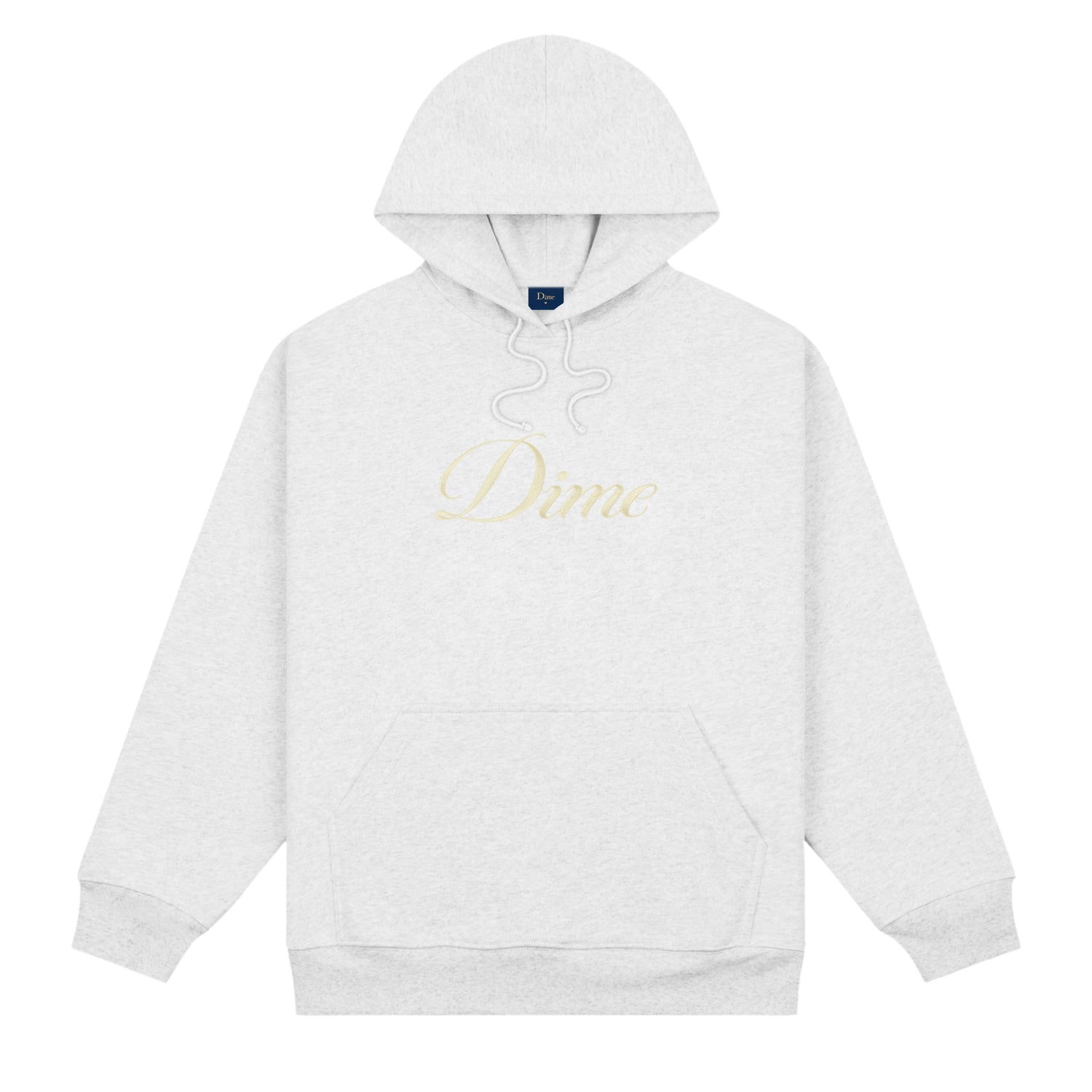 Cursive Logo Pullover Hood, Ash