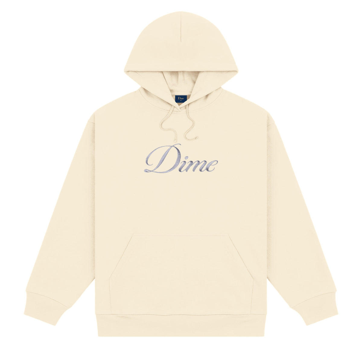 Cursive Logo Pullover Hood, Fog