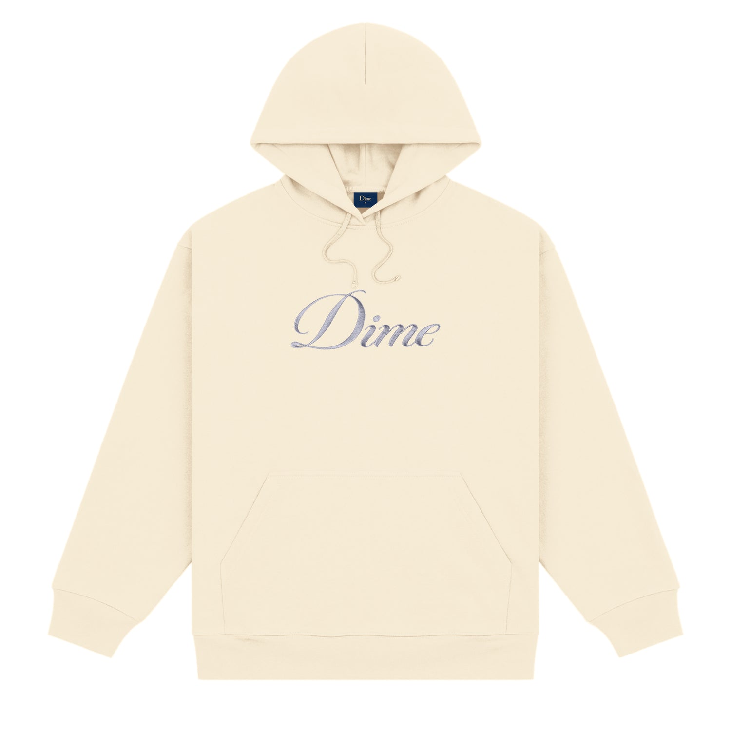 Cursive Logo Pullover Hood, Fog