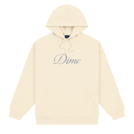 Cursive Logo Pullover Hood, Fog