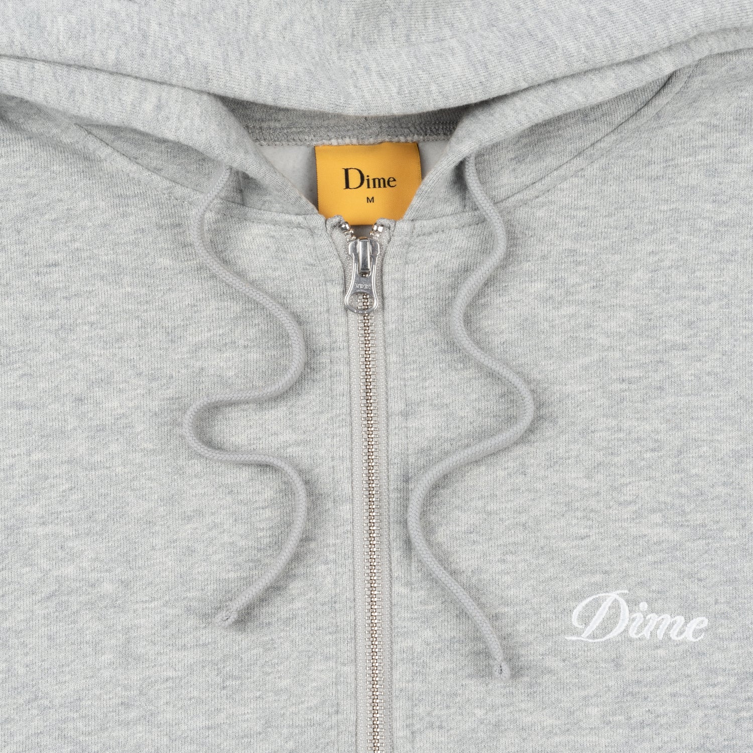 Cursive Zip Pullover, Heather Grey