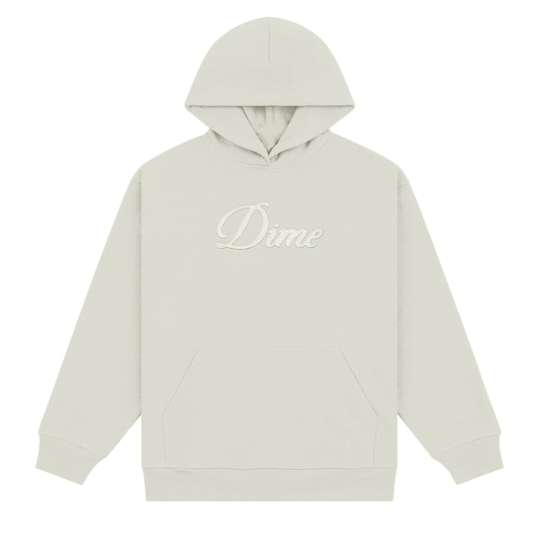 Dime Cursive Hoodie, Charcoal Moss