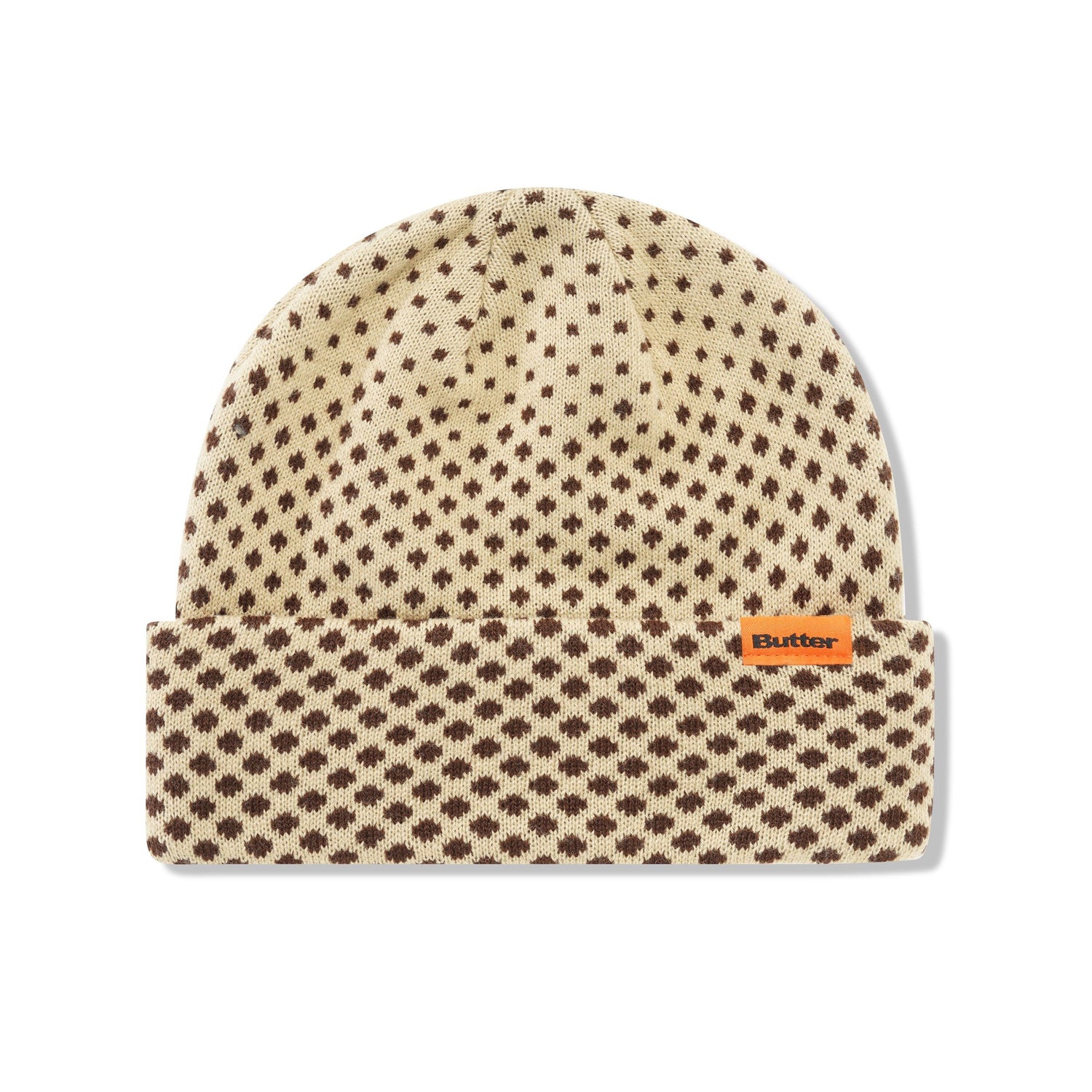 Halftone Cuff Beanie, Brown