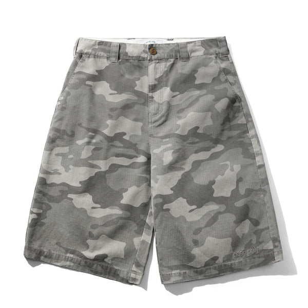 Cash Only Halfway Shorts, Grey Camo Ripstop