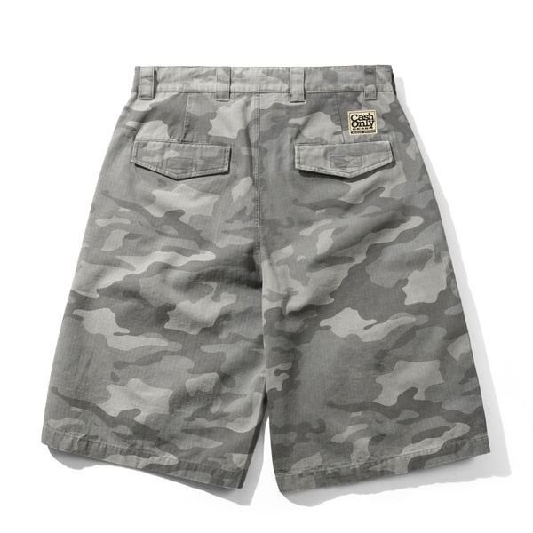 Cash Only Halfway Shorts, Grey Camo Ripstop