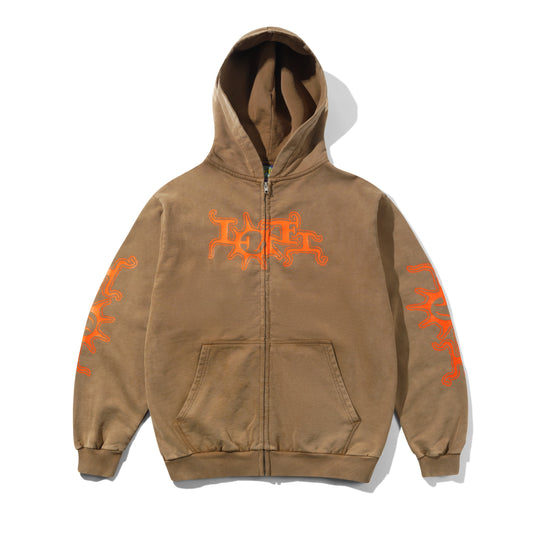 Heatwave Zip-Thru Hood, Bark