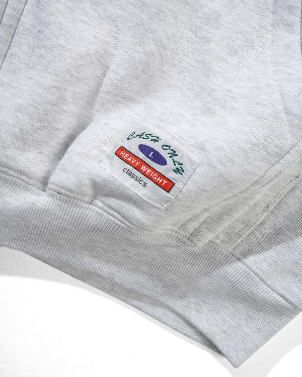 Cash Only Heavy-Weight Zip-Thru Hood, Ash