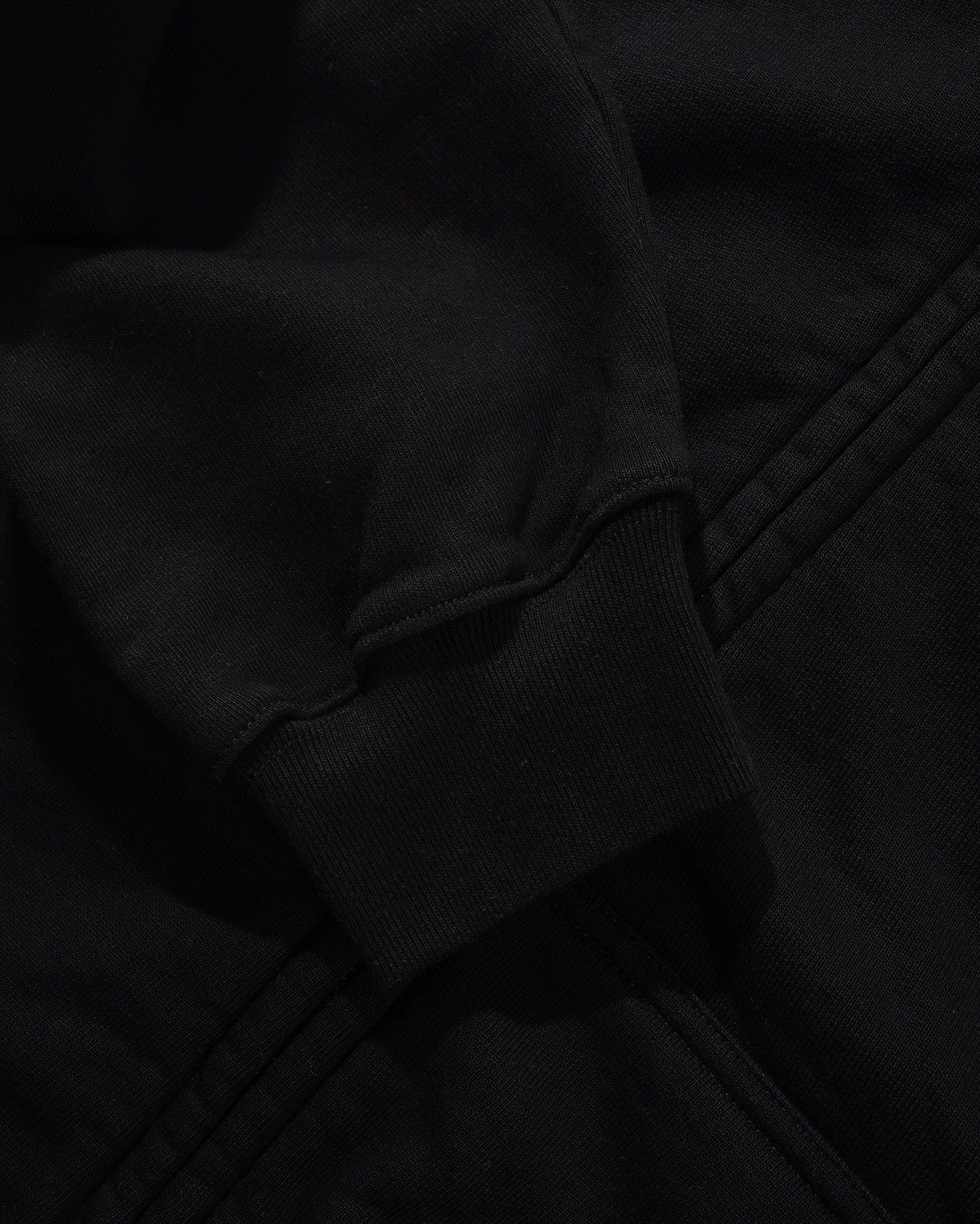 Heavy-Weight Zip-Thru Hood, Black