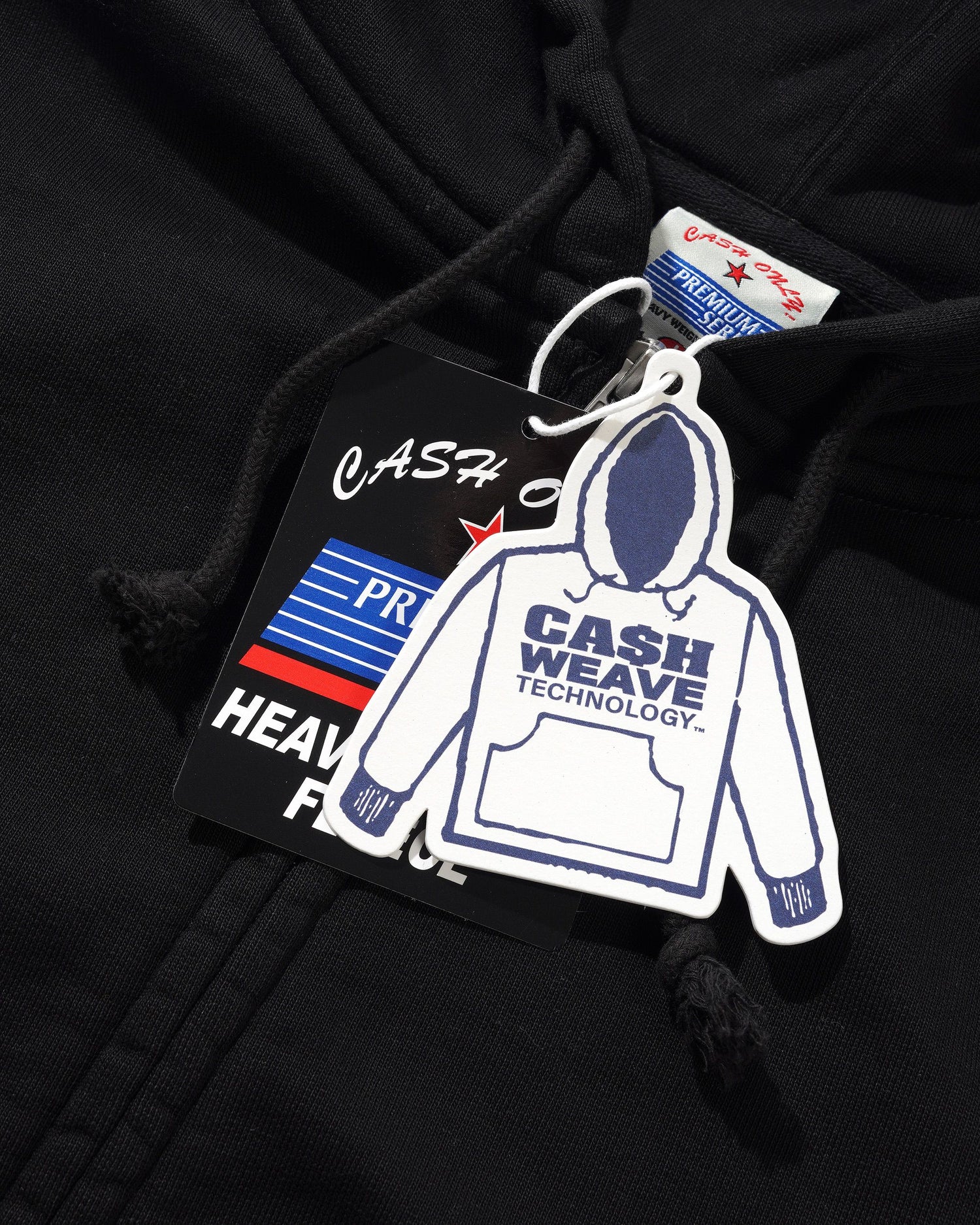 Heavy-Weight Zip-Thru Hood, Black