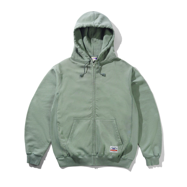 Cash Only Heavy-Weight Zip-Thru Hood, Dull Sage