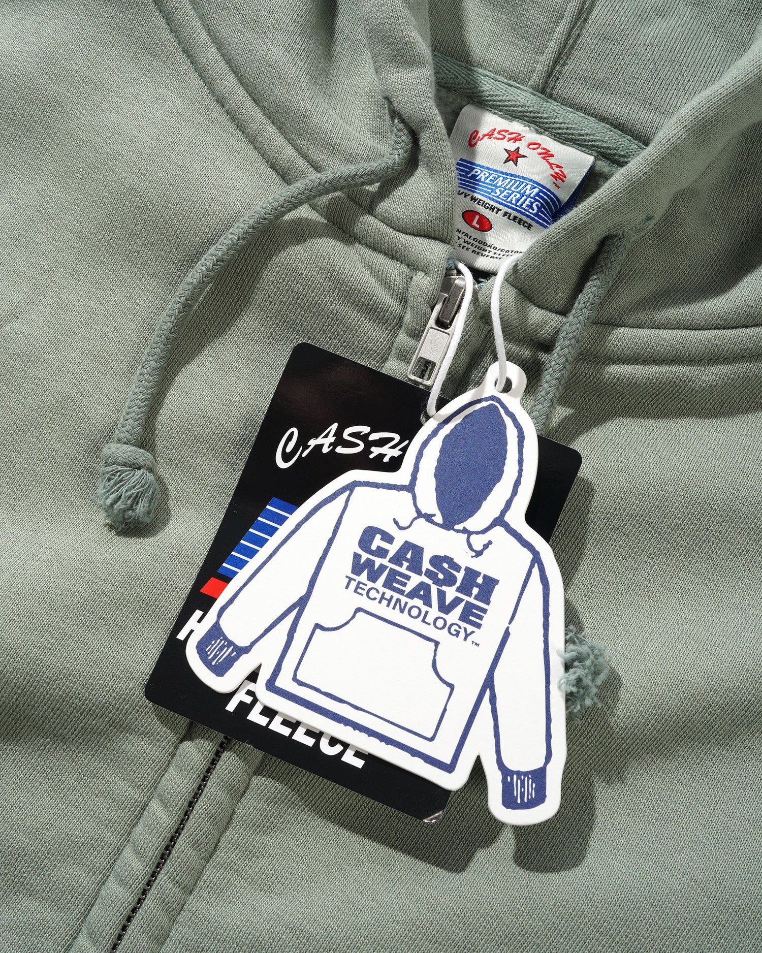 Heavy-Weight Zip-Thru Hood, Dull Sage