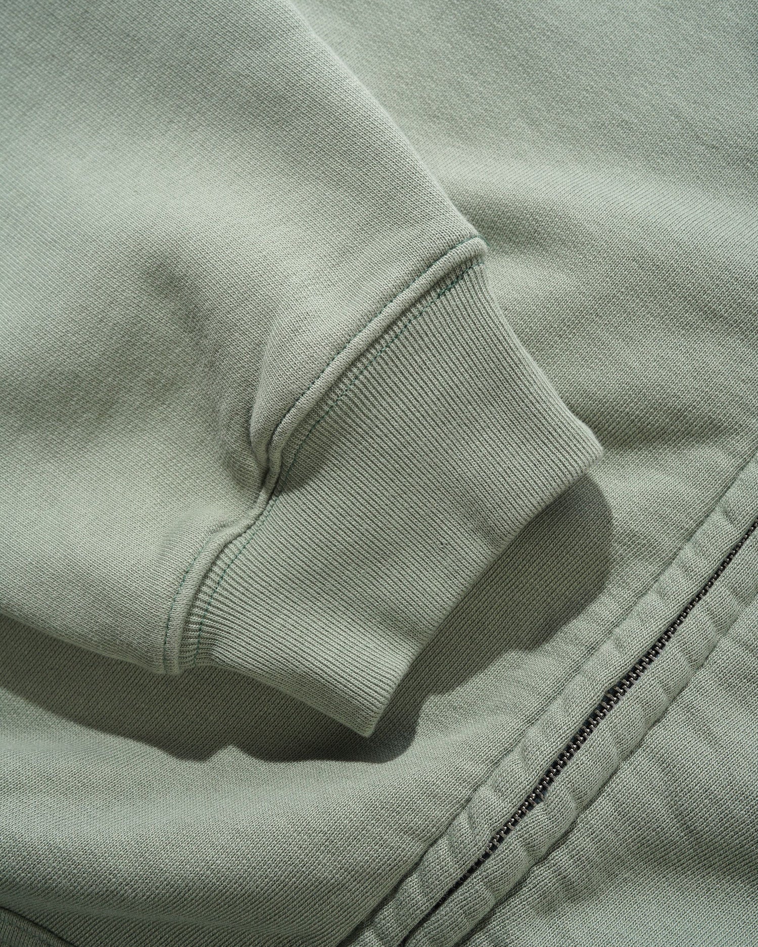 Heavy-Weight Zip-Thru Hood, Dull Sage