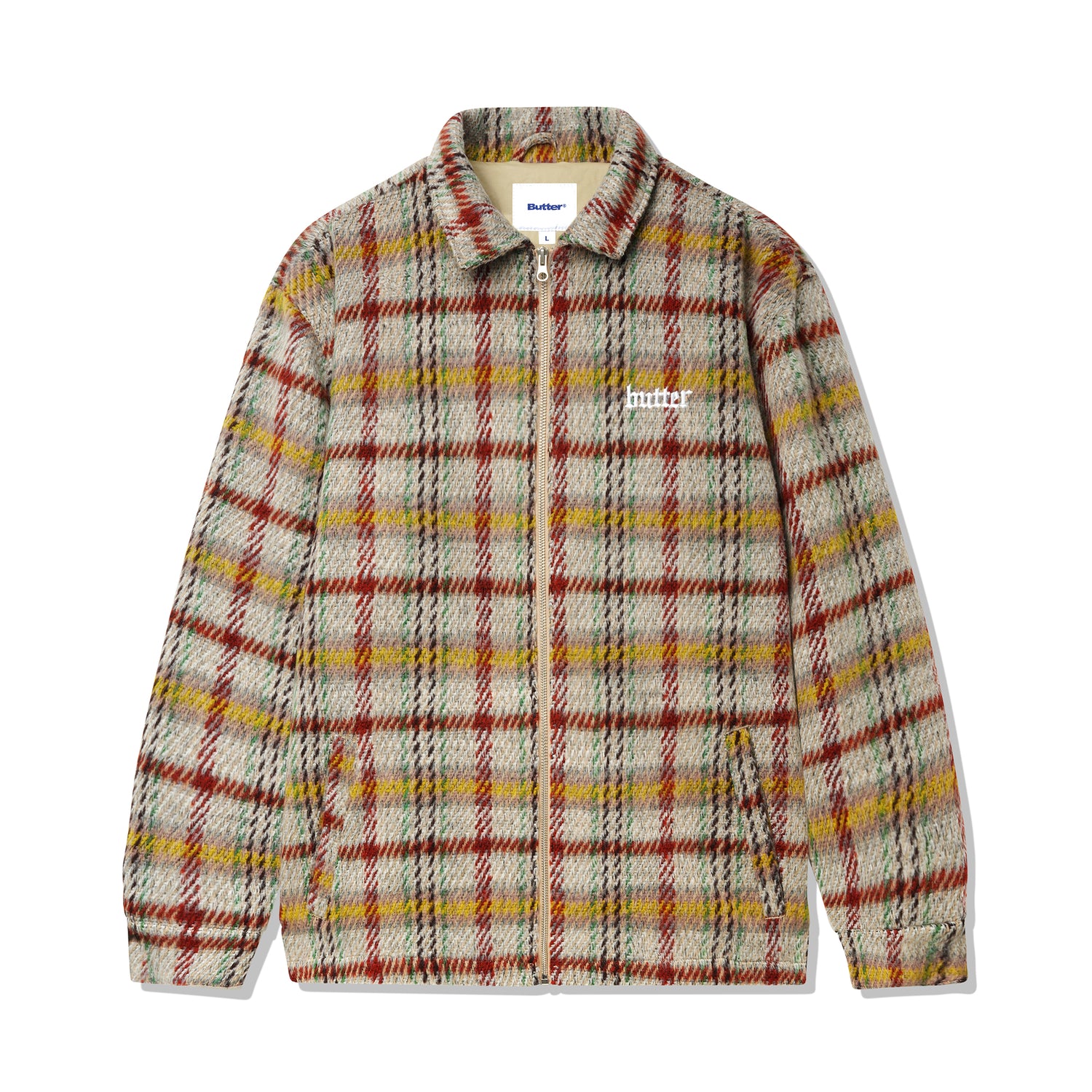 Heavy Plaid Jacket, Maroon / Green / Yellow