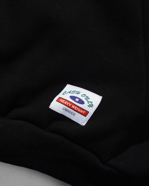 Cash Only Heavy Weight Basic Pullover Hood, Black