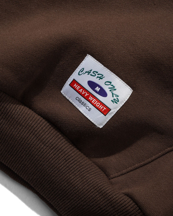 Cash Only Heavy Weight Basic Pullover Hood, Umber