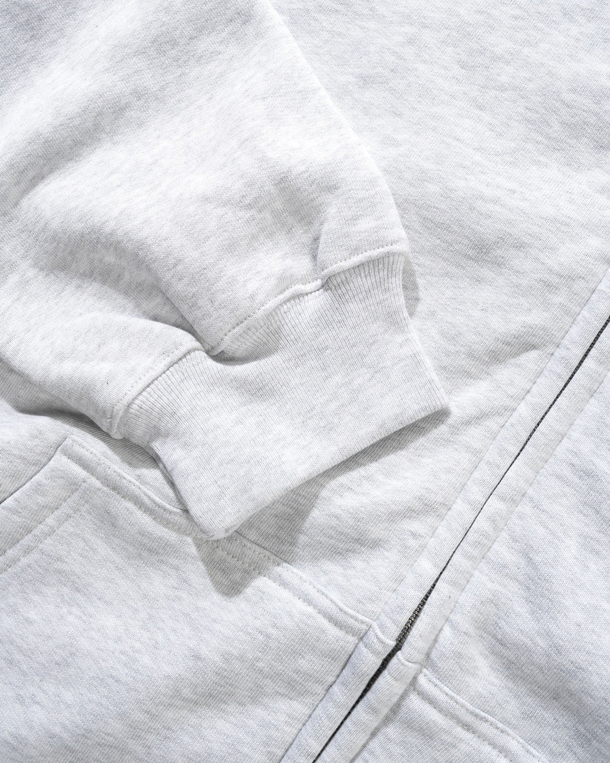Heavy-Weight Zip-Thru Hood, Ash