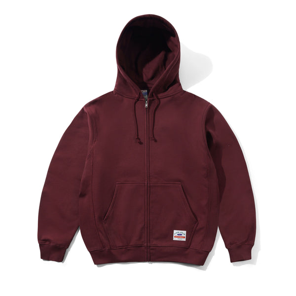 Cash Only Heavy-Weight Zip-Thru Hood, Burgundy