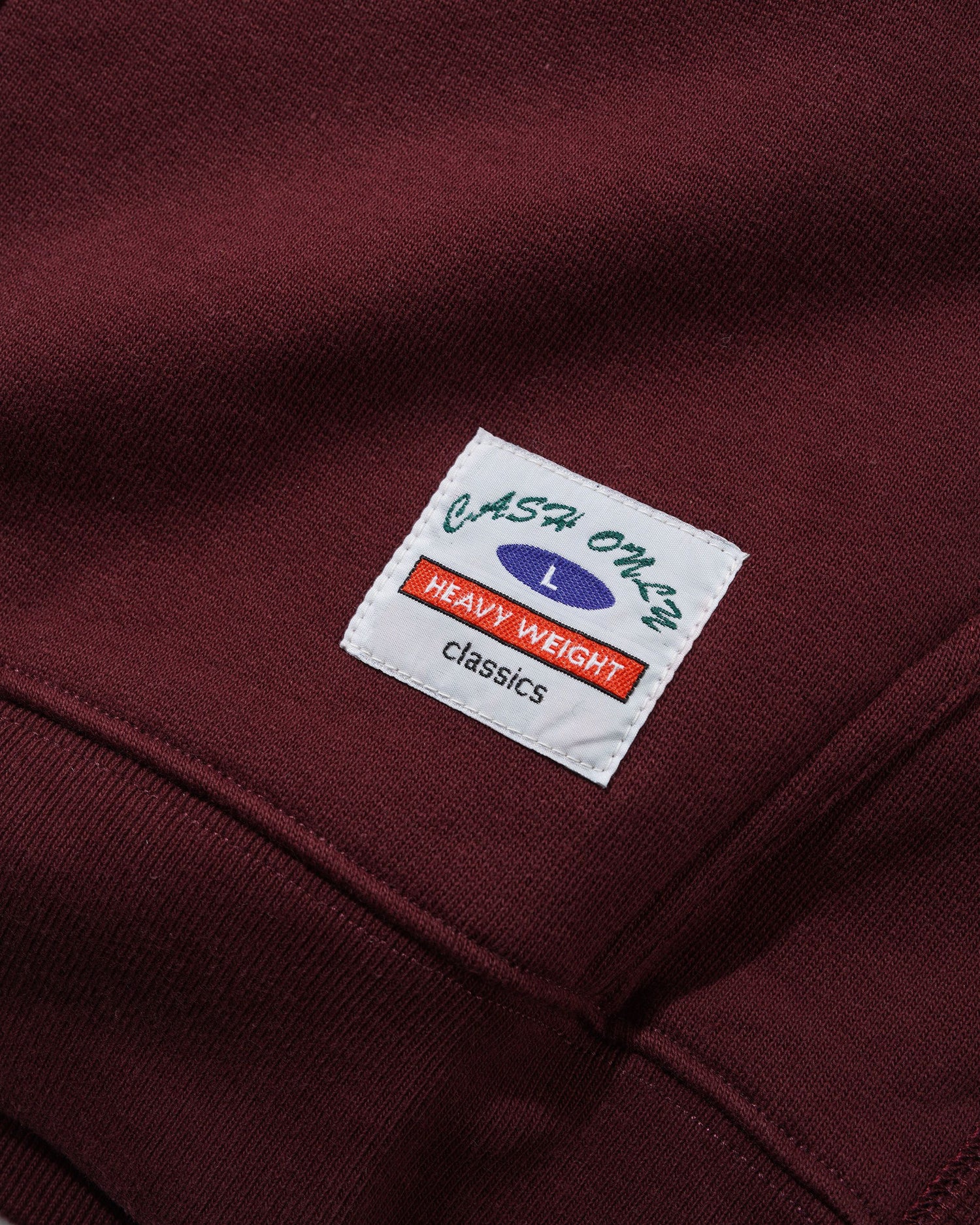 Heavy-Weight Zip-Thru Hood, Burgundy