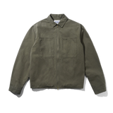 Herringbone Zip Jacket, Washed Army