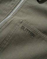 Herringbone Zip Jacket, Washed Army