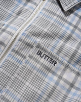 Herringbone Zip Jacket, Washed Plaid
