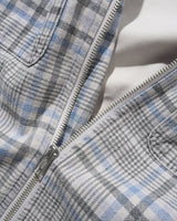 Herringbone Zip Jacket, Washed Plaid