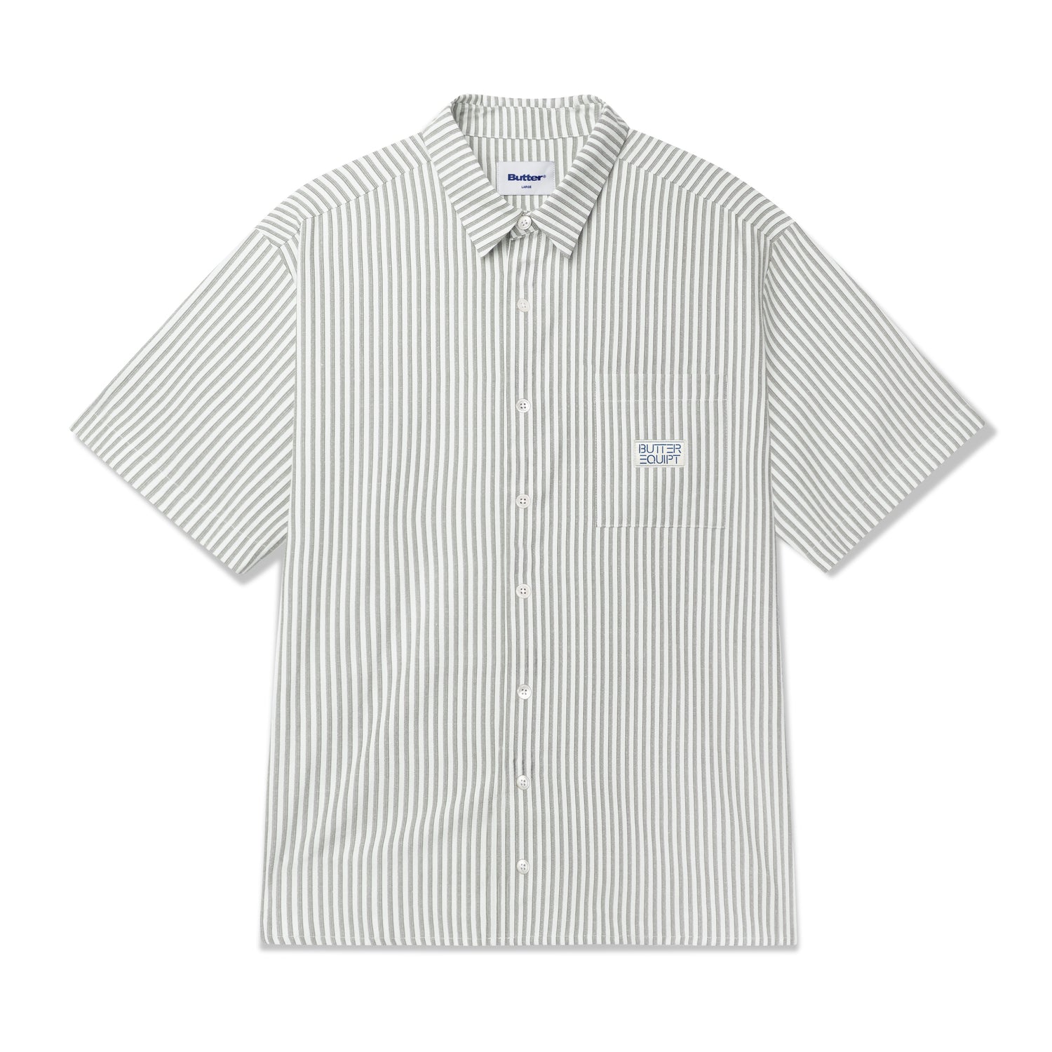 Hickory S/S Shirt, Khaki Stripe