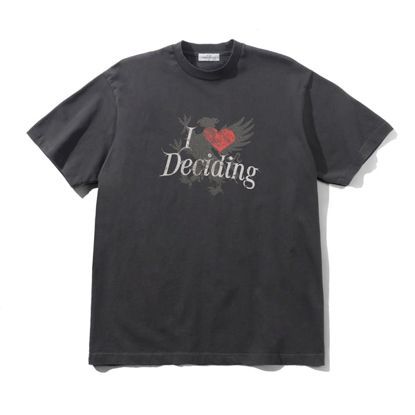 Lo-Fi I Heart Deciding Tee, Washed Black