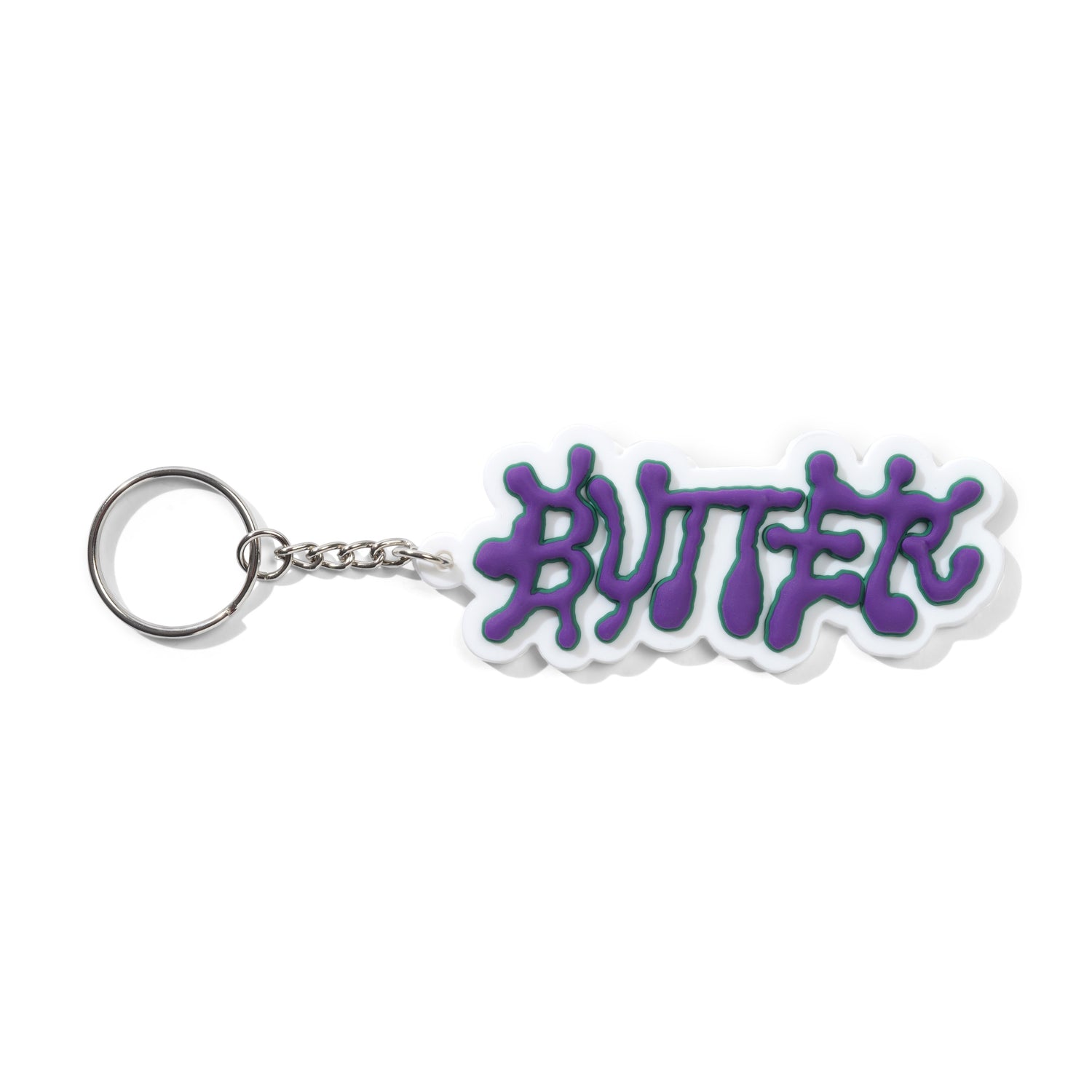 Ink Rubber Key Chain, White