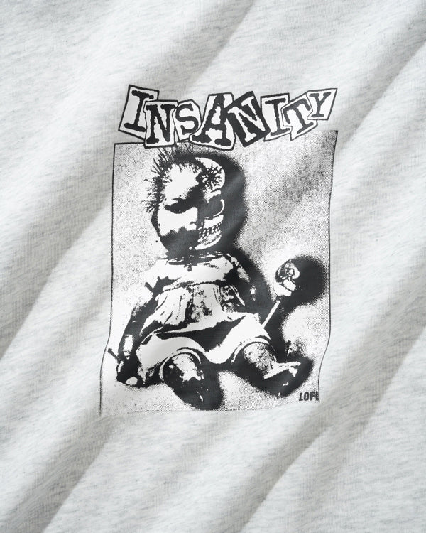 Lo-Fi Insanity Tee, Ash