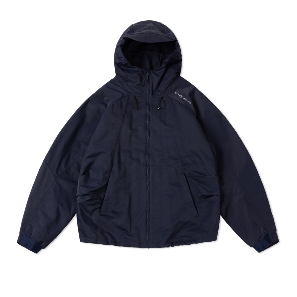 Crinkled Tech Windbreaker, Dark Navy