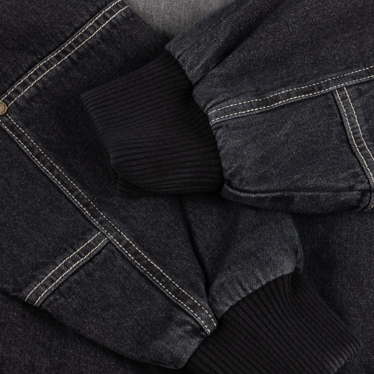 Hooded Utility Jacket, Sandblasted Black