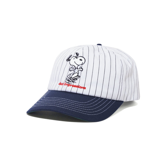 Jazz Impressions 6 Panel Cap, White Pinstripe